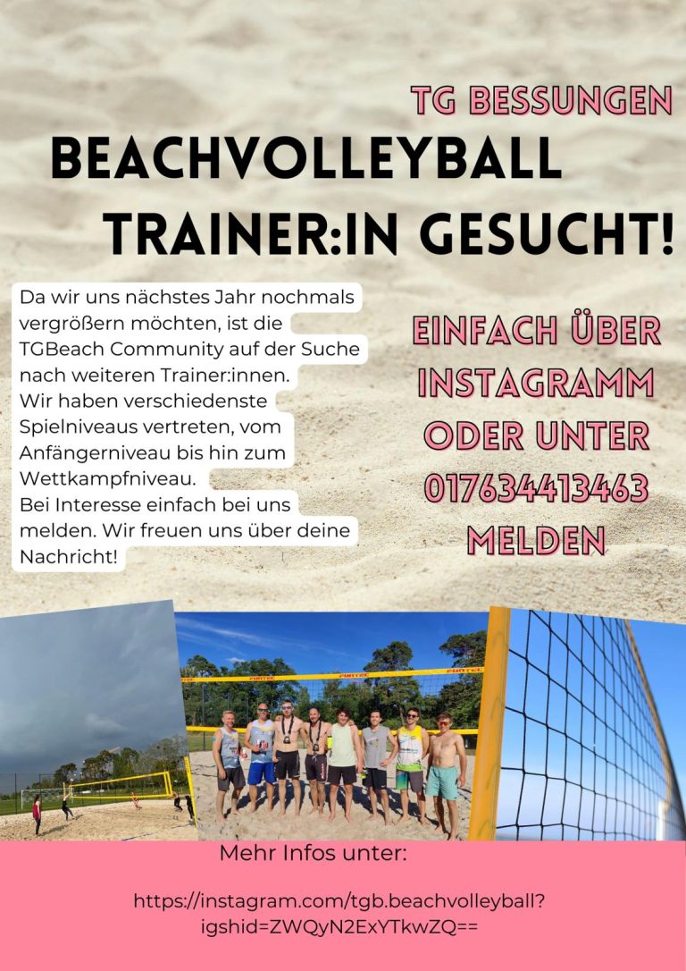 Beachvolleyball Trainer gesucht